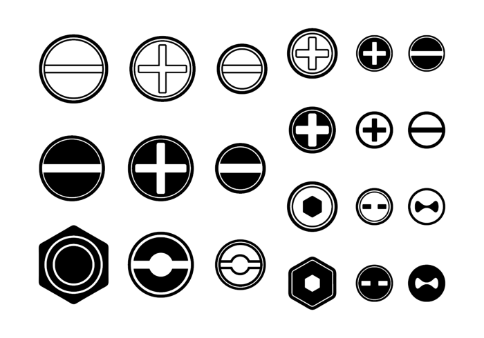 700x490 Screws Nuts Nail Vector Icon