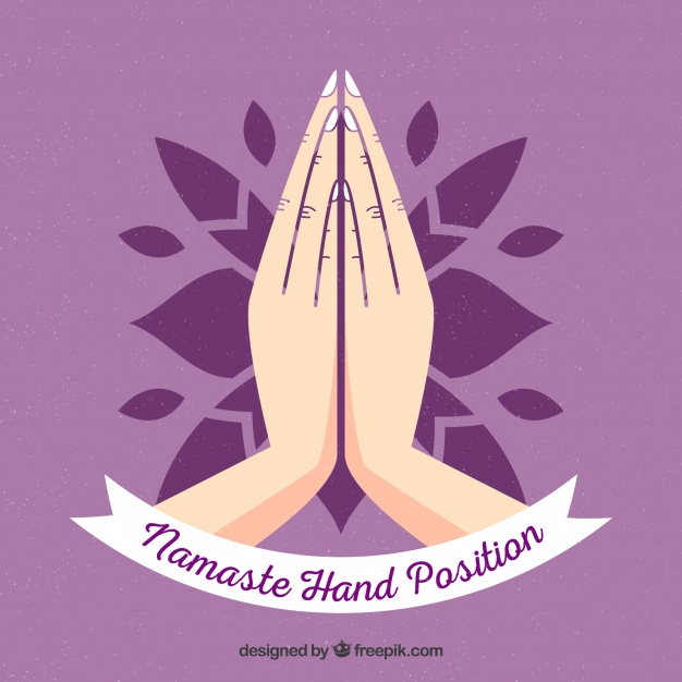 626x626 Namaste Gesture With Flat Design Vector Free Download