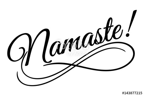 500x334 Namaste Sign. Vector Illustration. Beautiful Typography Banner