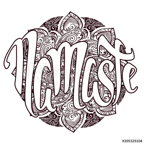 500x500 Namaste Vector Lettering