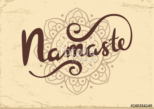 500x353 Namaste Vector Lettering. Stock Image And Royalty Free Vector