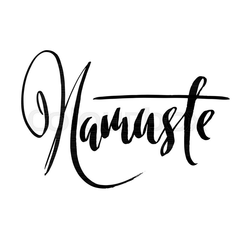 800x800 Namaste. Indian Word. Modern Brush Lettering. Handwritten