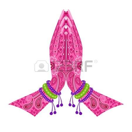 450x450 Namaste Easy To Edit Vector Illustration Of Indian Hand In