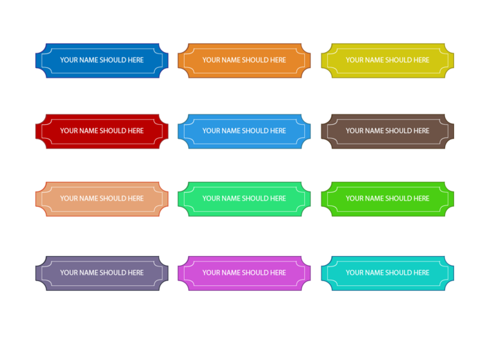 700x490 Name Plate Vector