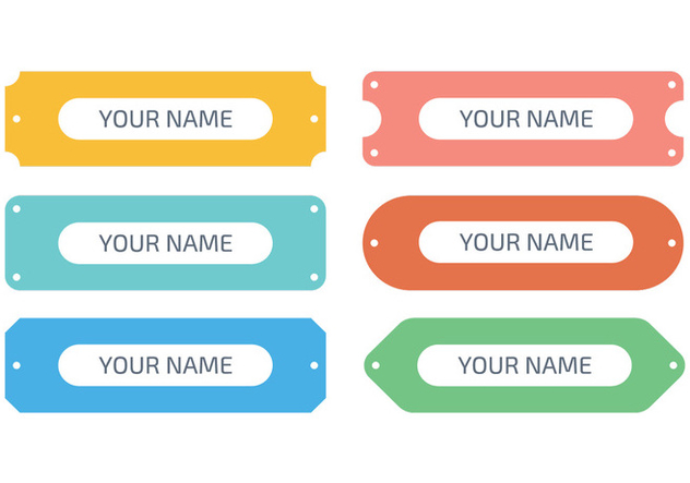 632x443 Flat Name Plate Free Vector Download 348787 Cannypic