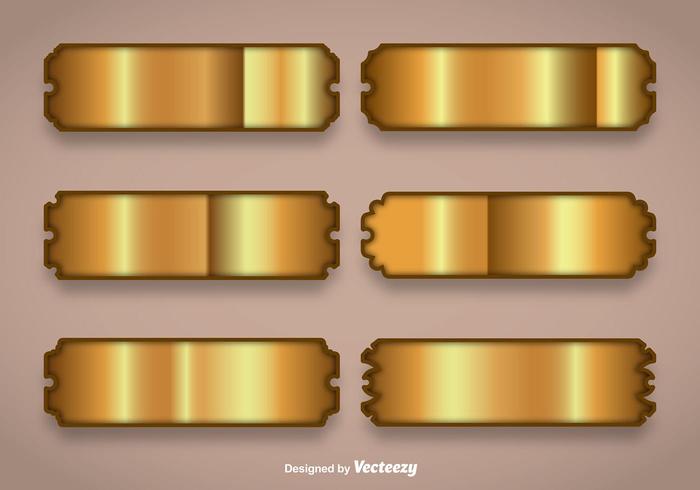 700x490 Shiny Gold Name Plate Vectors