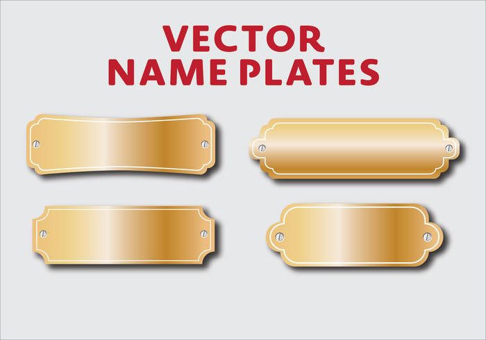 700x490 Vector Name Plates Backgrounds For Cards Vector