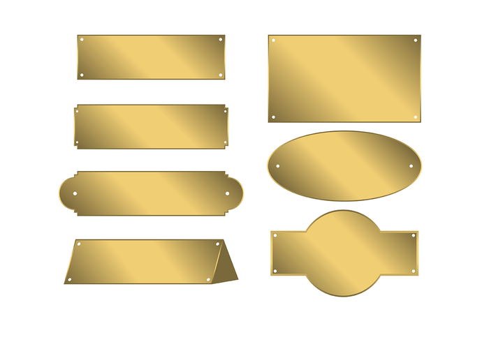 700x490 Gold Name Plate Vector