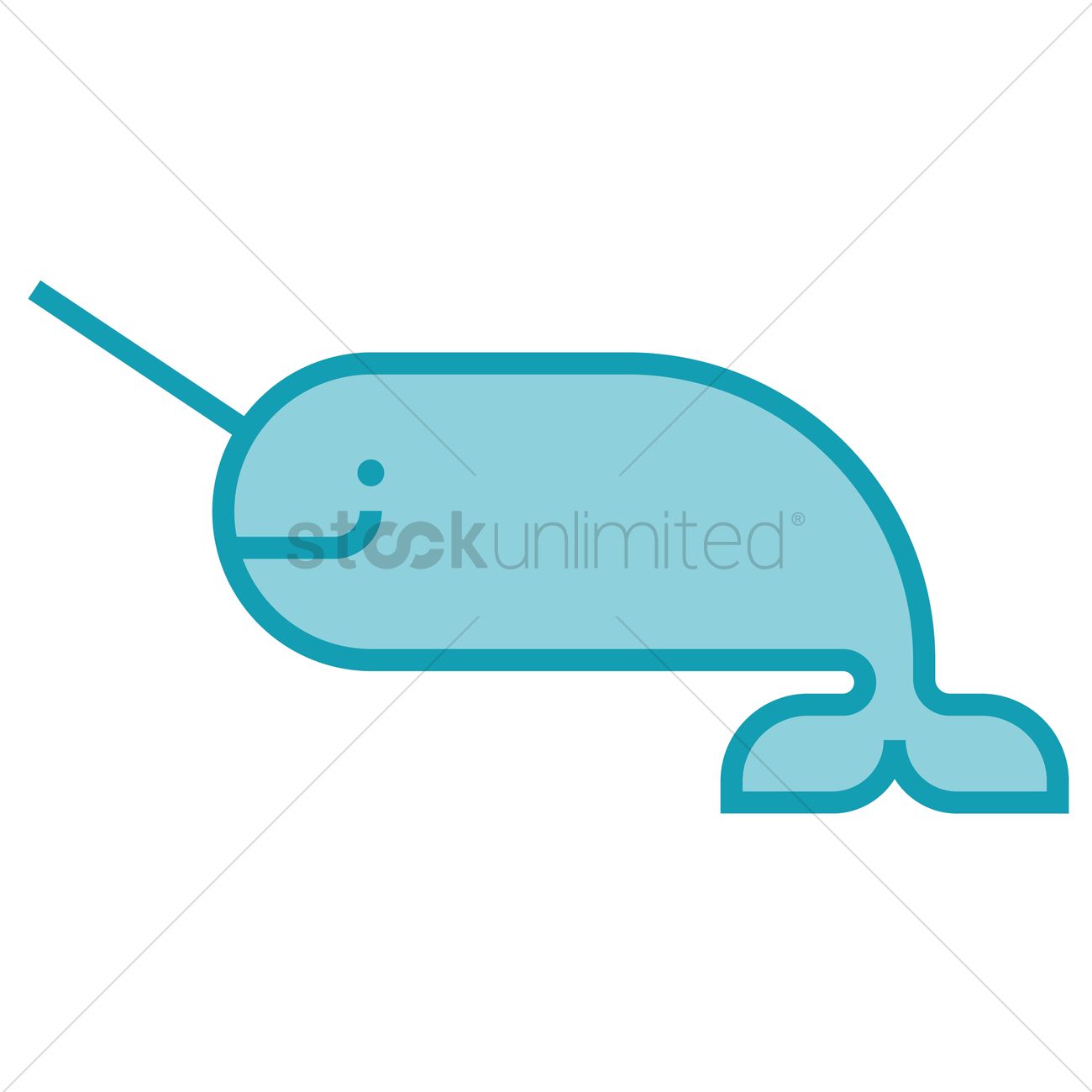 1300x1300 Narwhal Vector Image