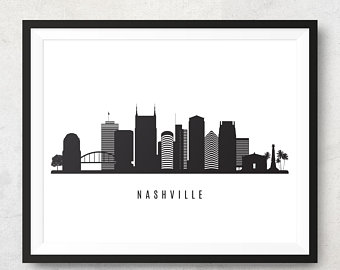 340x270 Nashville Skyline Etsy