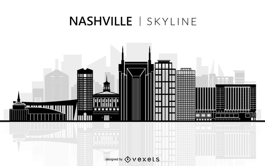 900x565 Nashville Skyline Silhouette