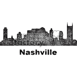 300x300 Royalty Free Black And White City Skyline Vector Clipart Usa