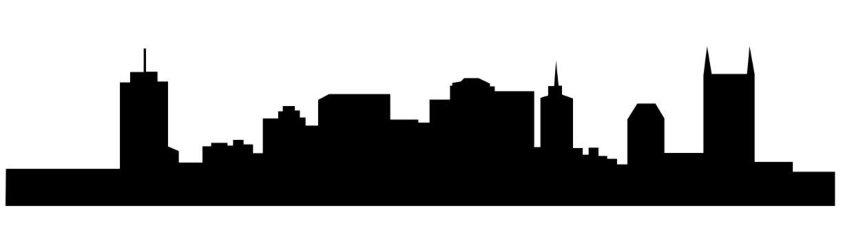 1224x347 Simple Nashville Skyline Silhouette Must Back Of Cooler Plus
