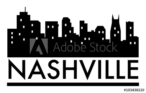 500x321 Abstract Skyline Nashville, With Various Landmarks