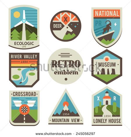 450x470 Vintage National Park Stickers