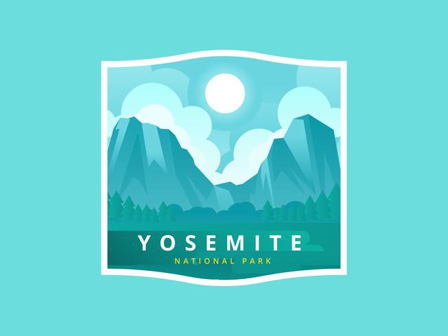 653x490 Yosemite National Park Vector Illustration