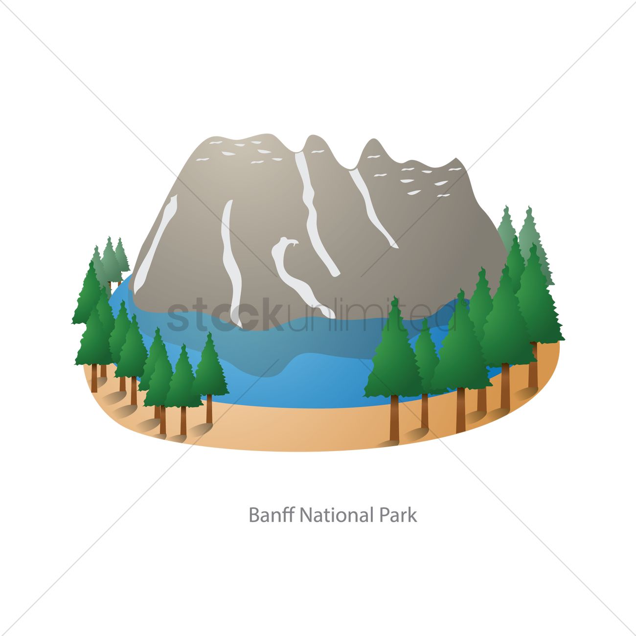 1300x1300 Banff National Park Vector Image