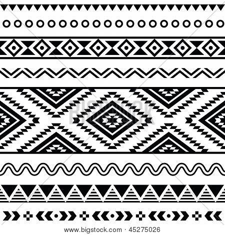 450x470 Native American Patterns Vector Tribal Seamless Pattern Aztec
