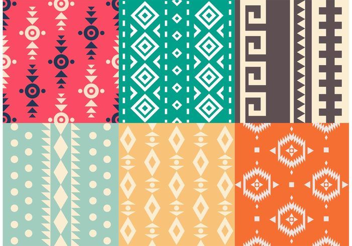 700x490 Native American Patterns Vectors