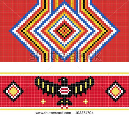 450x405 Traditional (Native) American Indian Pattern, Vector Bracelet S