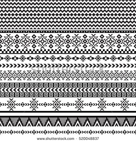 450x470 Ethnic Seamless Pattern Triangle Abstract Geometric Stock Vector