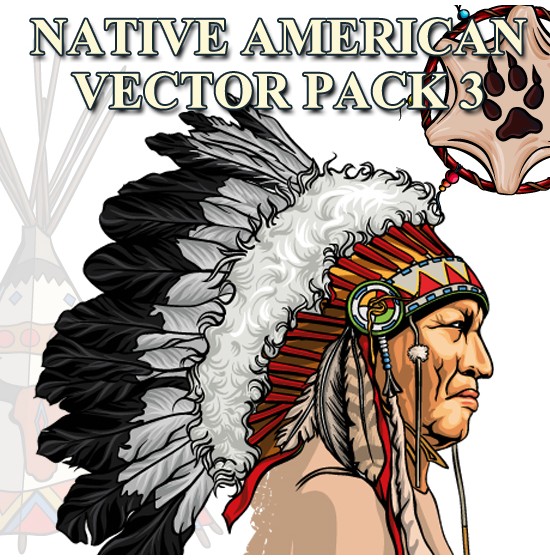 550x560 Native American Vector Art 3