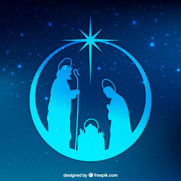 626x626 Nativity Scene Silhouettes Vector Free Download