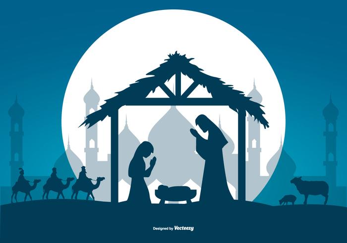 700x490 Beautiful Nativity Vector Scene