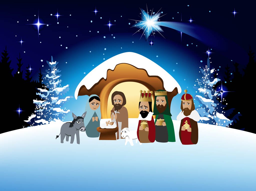 1024x765 Cartoon Nativity Vector Vector Art Amp Graphics