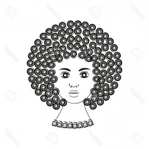 300x300 Stock Illustration African American Girl Natural Hair Sexy Image