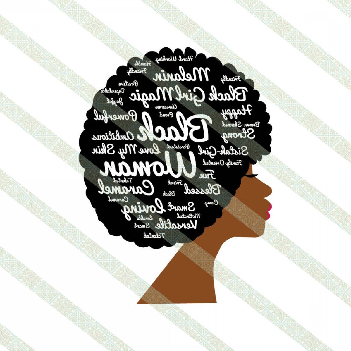 1200x1200 Words In Natural Hair Afro Svg Dxf Jpeg Geekchicpro