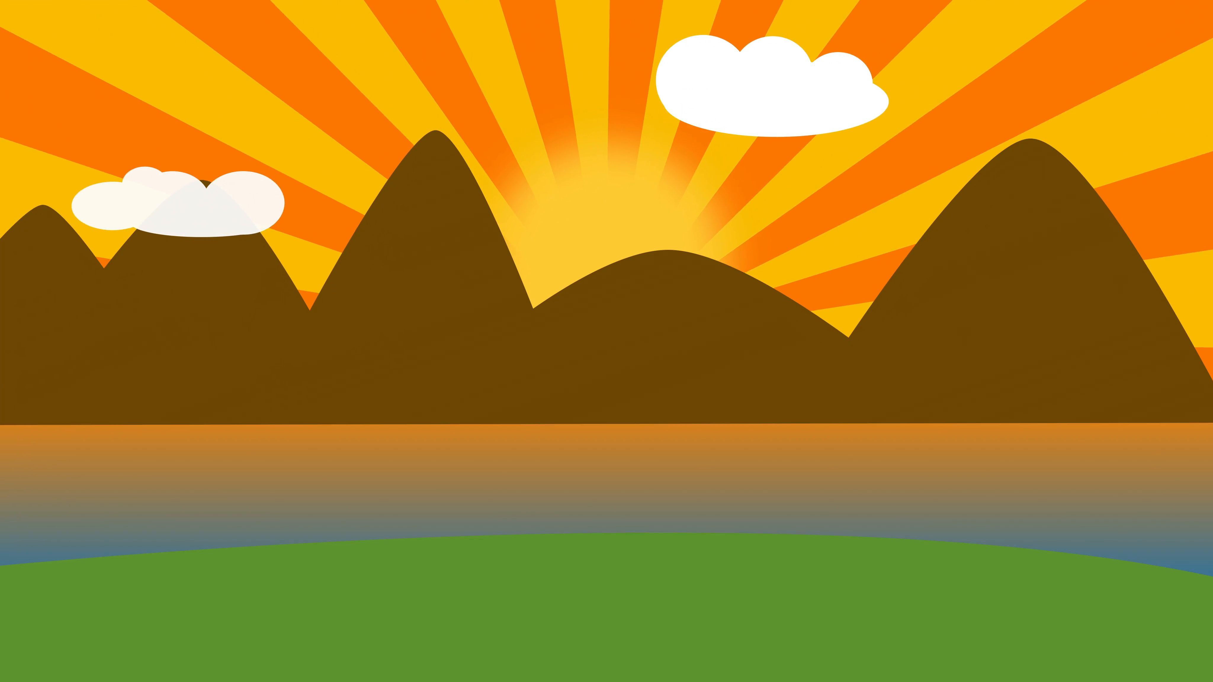 4096x2304 Colorful Cartoon Nature Background With Space For Your Text Or