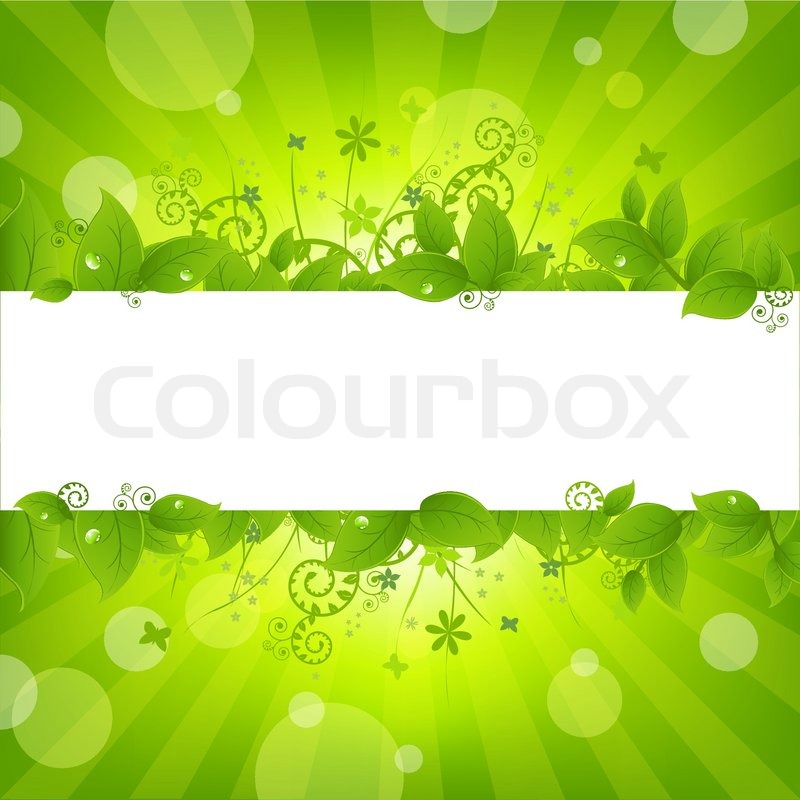 800x800 Ecology Nature Background, Vector Illustration Stock Vector