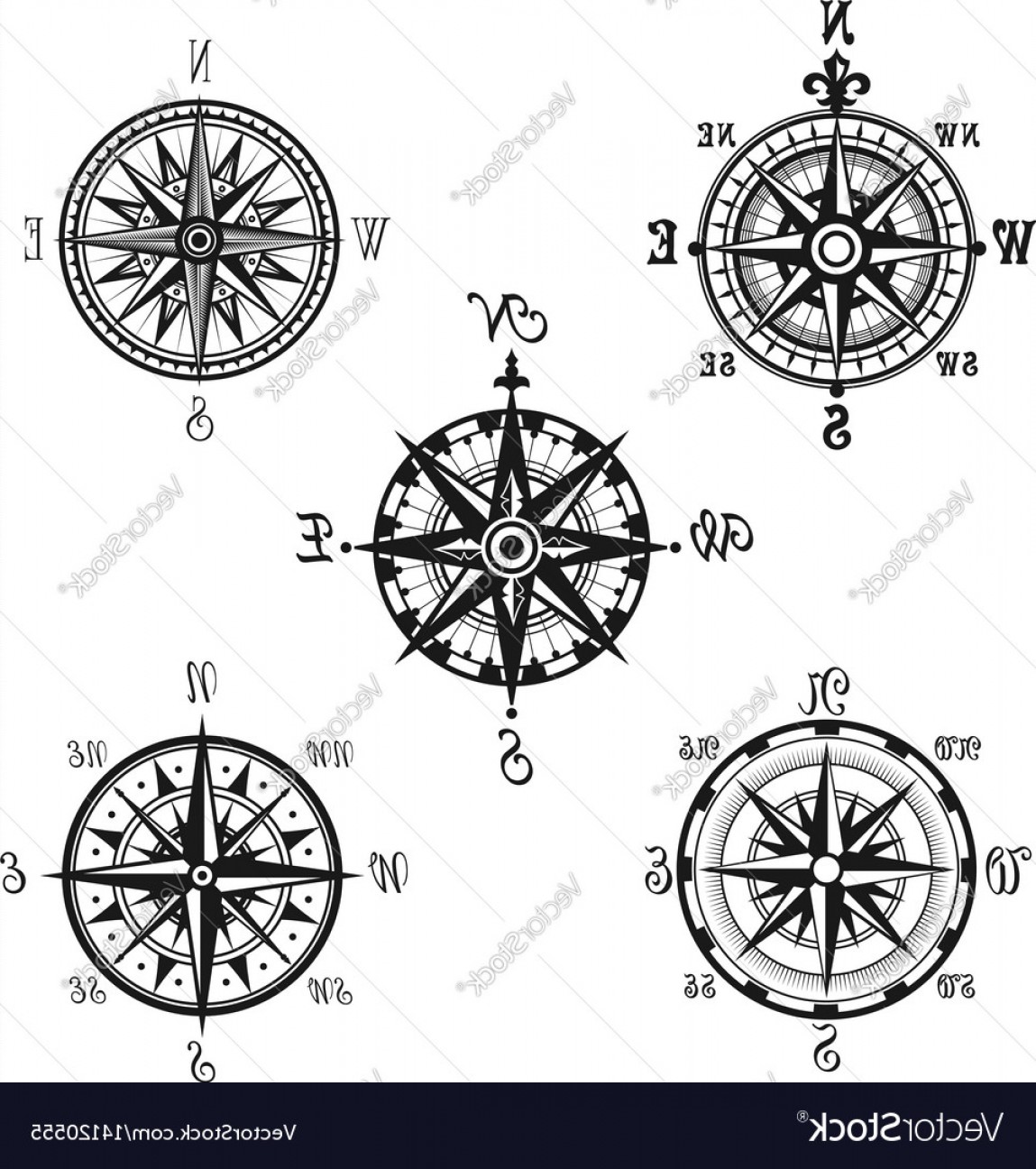 1149x1296 Marine Or Nautical Compass Navigation Icons Vector Sohadacouri