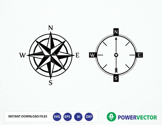 570x440 Sailing Compass Clipart Svg Dxf Ai Png Eps Files. Etsy