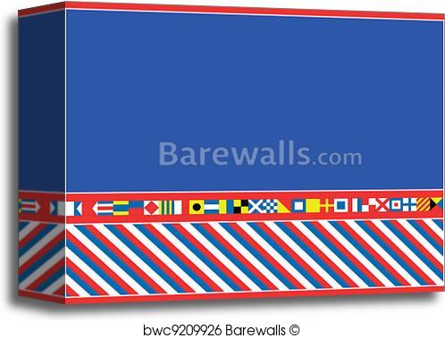 498x379 Canvas Print Of Eps8 Vector Nautical Flag Border Barewalls