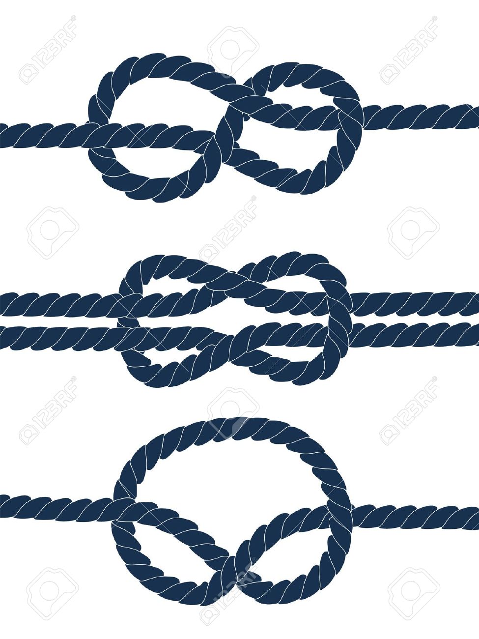 975x1300 Nautical Knots Vector Clipart