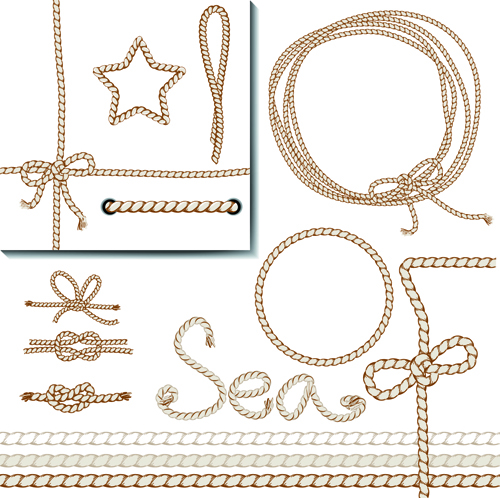 500x498 Realistic Rope Border And Frame Vector 03 Free Download