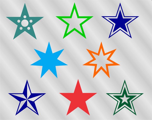 642x508 Star Clipart Star Vector Digital Cutting File Graphic Design Etsy