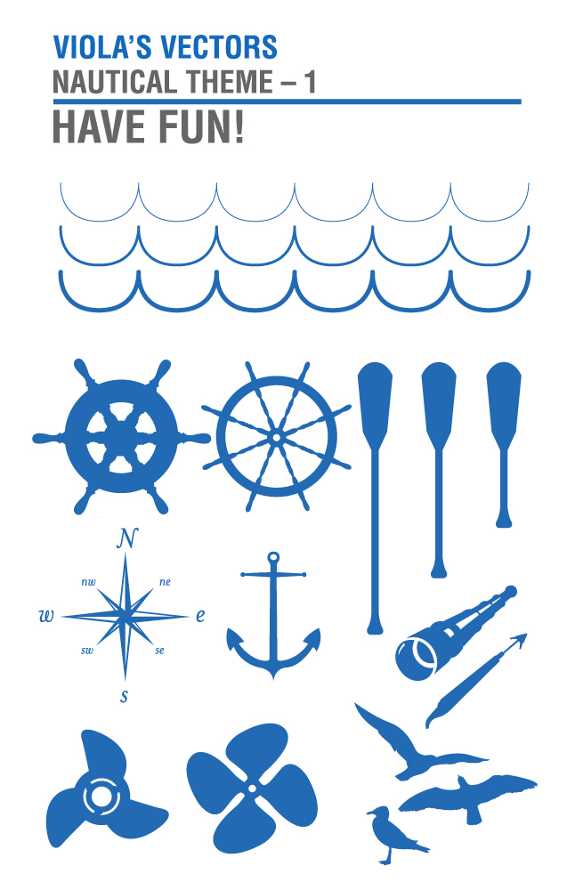 637x1000 Free Nautical Vector Pack