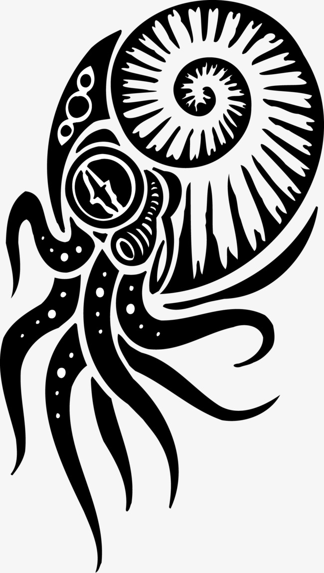 650x1149 Nautilus, Decoration, Tattoo, Vector Png And Vector For Free Download