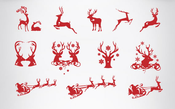 570x355 Siluetas De Navidad En Formato Vector