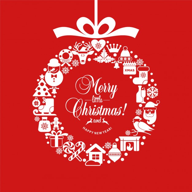 626x626 Christmas Illustration Vector Set Of Icons Vector Free Download