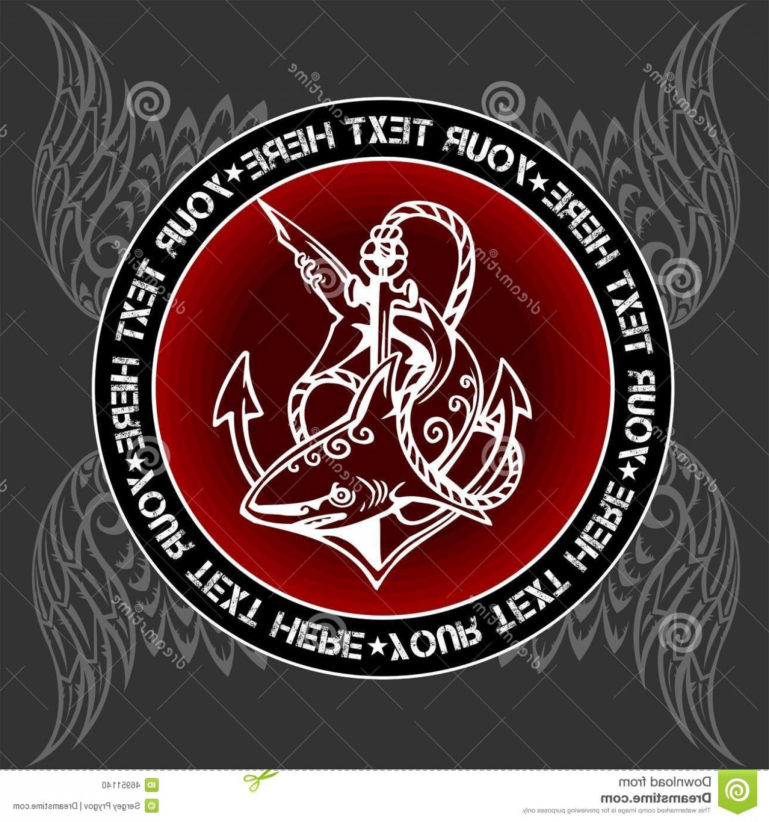 1560x1668 Stock Illustration Military Emblem Vector Illustration Navy Anchor