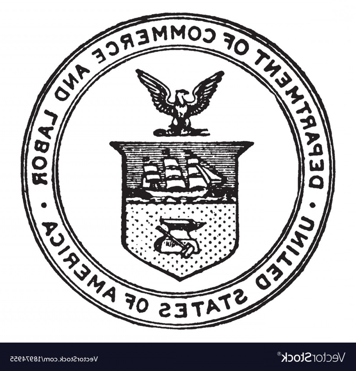 1200x1252 The Seal Of The Department Of Commerce And Labor Vector Arenawp