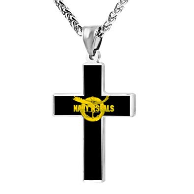 395x395 Us Navy Seals Vector Logo Cross Necklace Pendant