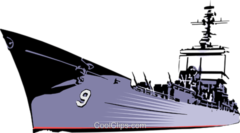 480x266 Naval Ship Royalty Free Vector Clip Art Illustration Mili0007