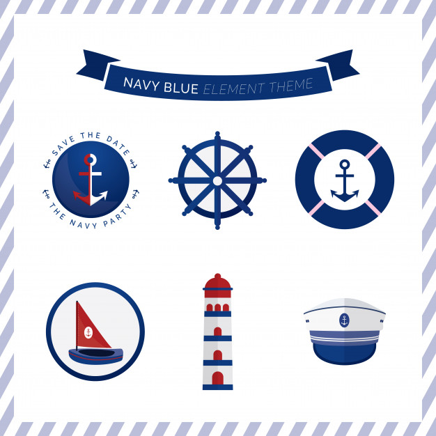 626x626 Navy Blue Element Theme Anchor Ship Vector Premium Download