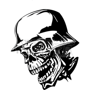300x300 Royalty Free Zombie Wearing A German Nazi Helmet 368917 Vector