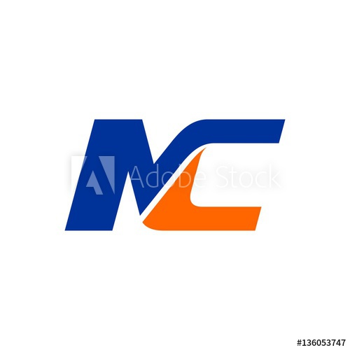 500x500 Nc Initial Letter Logo Vector